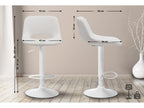 White metal bar stool/chair, 42x46x86 cm, 10 0004604