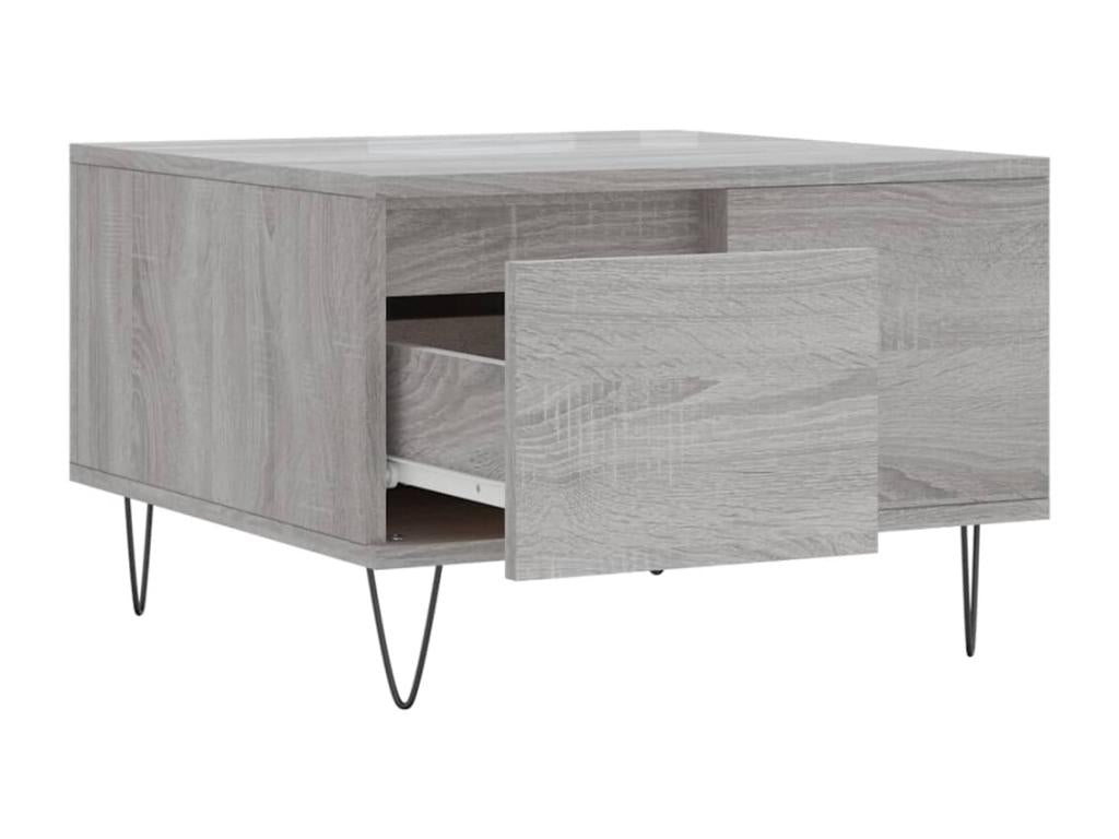 Meublori grey coffee table 55x55x36.5 engineered wood