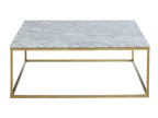 Meublori MORABITO designer coffee table - Marble and Metal - White and Gold