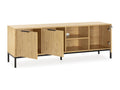 Meublori 3-door TV stand, wood color