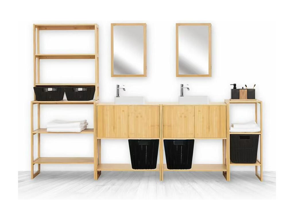 Laviecasa vanity unit with 2 doors and 1 shelf, 80 cm high, VNAL21521