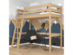 Oak loft bed N03 Natural Oak 120x190