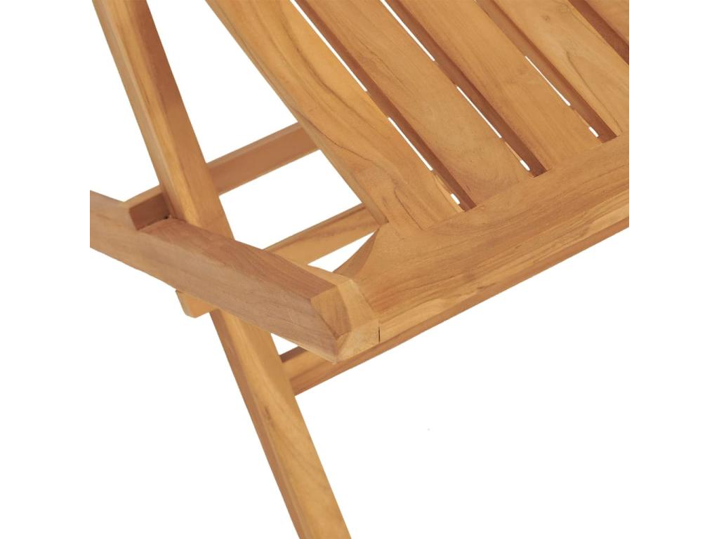 6-piece folding garden chairs, 47x47x89 cm, solid teak wood