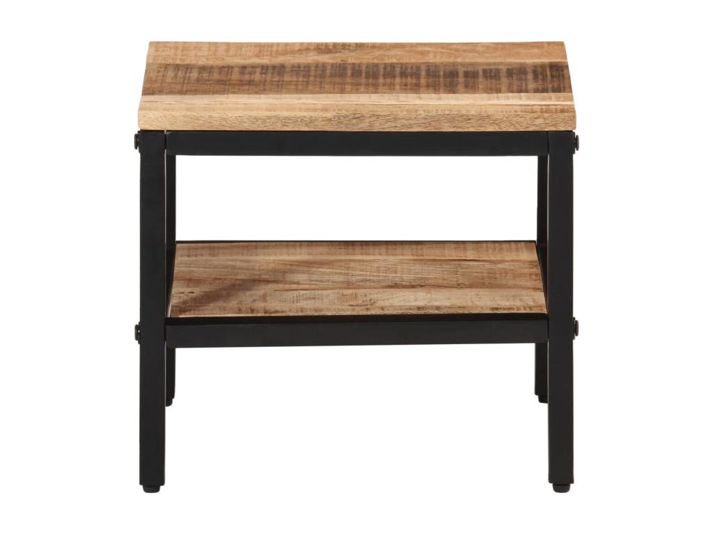 Coffee table 35x35x30 cm solid raw mango wood