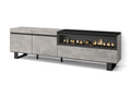 TV Stand/Bench 200x57x35cm For TVs up to 80" Electric Fireplace Industrial Design Cement