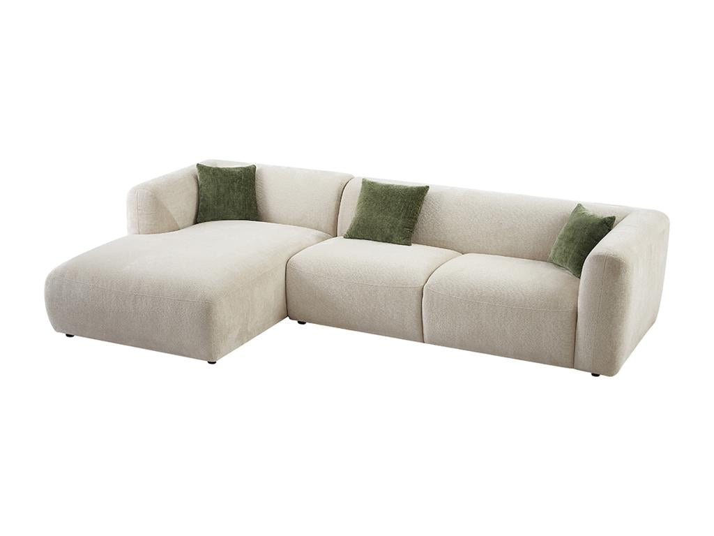 Left-hand corner sofa in beige fabric Laviecasa RXTA79052