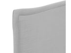 Meublori Smooth Natural Linen Headboard with Padding 135x105cm with Legs for 120/135cm Beds - Light Grey
