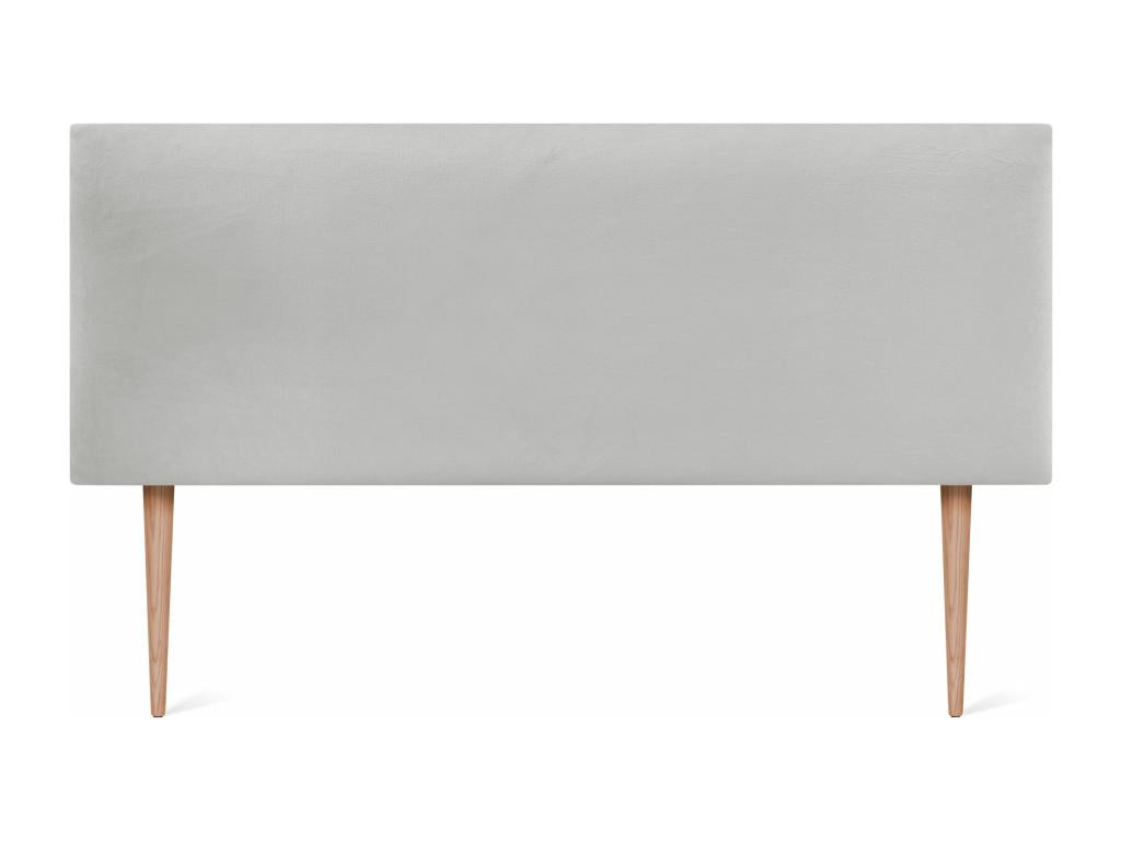 Laviecasa Smooth Velvet Headboard 160x115 with Bed Legs 150/160 - White OIGU87833