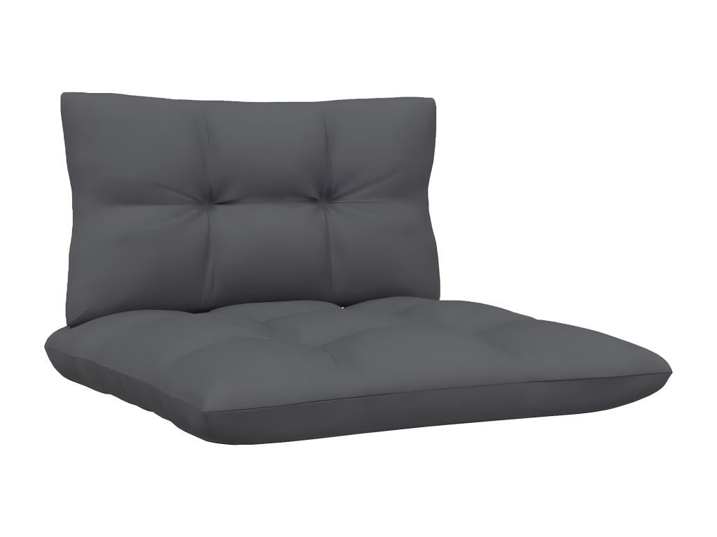 2-seater garden sofa with anthracite cushions, pine wood