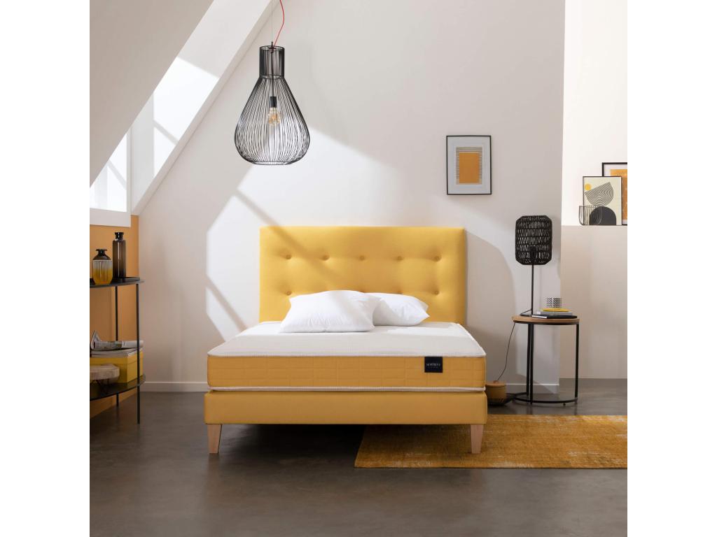 Aurore Yellow Upholstered Decorative Bed Base - Laviecasa 120x190 VXKJ04359