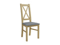Meublori 117 Grey Chair - Meublori Oak 95x46x40cm Upholstered Wood