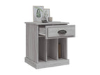 Meublori bedside table, grey, 43x36x50 cm