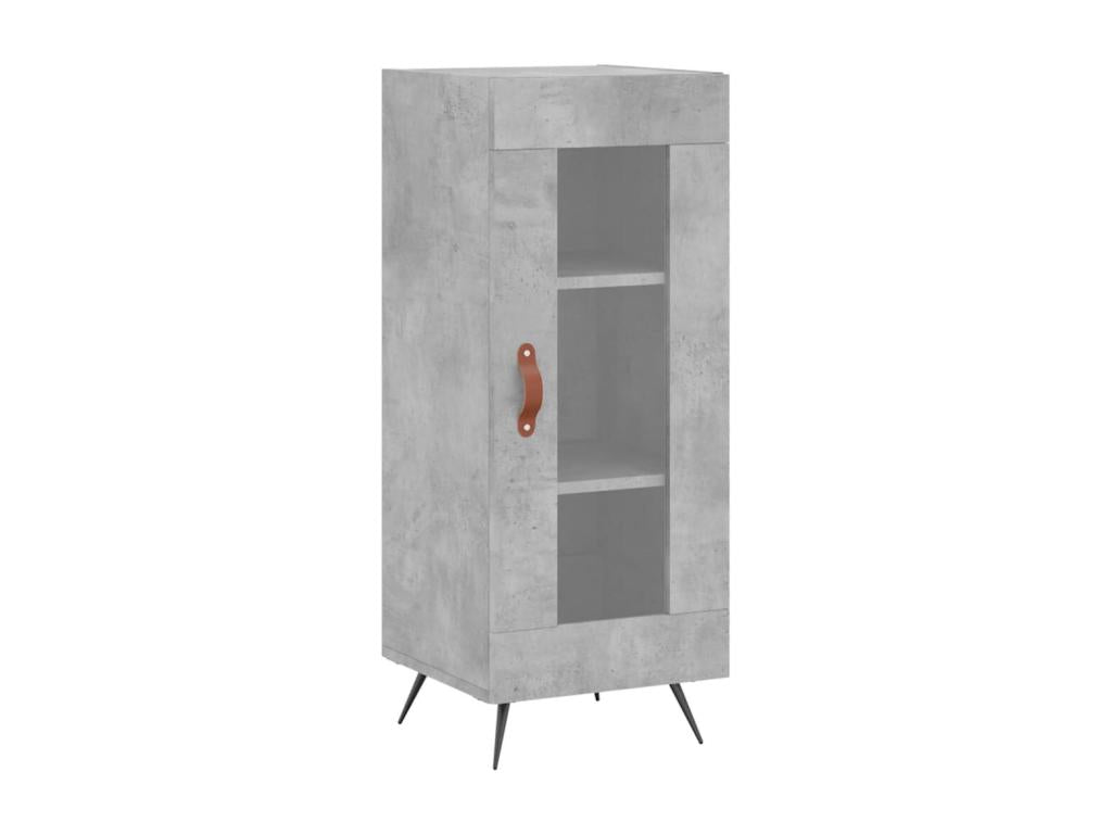 High sideboard, concrete grey, 34.5x34x180 cm, engineered wood