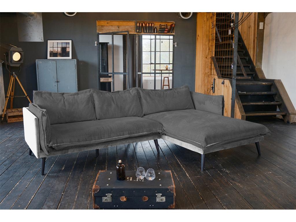 Sofa - Grey Velvet - Meublori