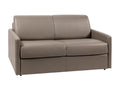 Meublori 2-seater express convertible sofa in faux leather - 120 cm sleeping area - 18 cm mattress