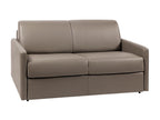Meublori 2-seater express convertible sofa in faux leather - 120 cm sleeping area - 18 cm mattress