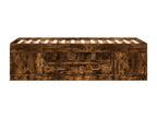 Daybed with drawers, smoked oak, 90x190 cm, engineered wood