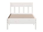 Bed frame without mattress, white, 90x200 cm, solid pine wood, FSEH86149