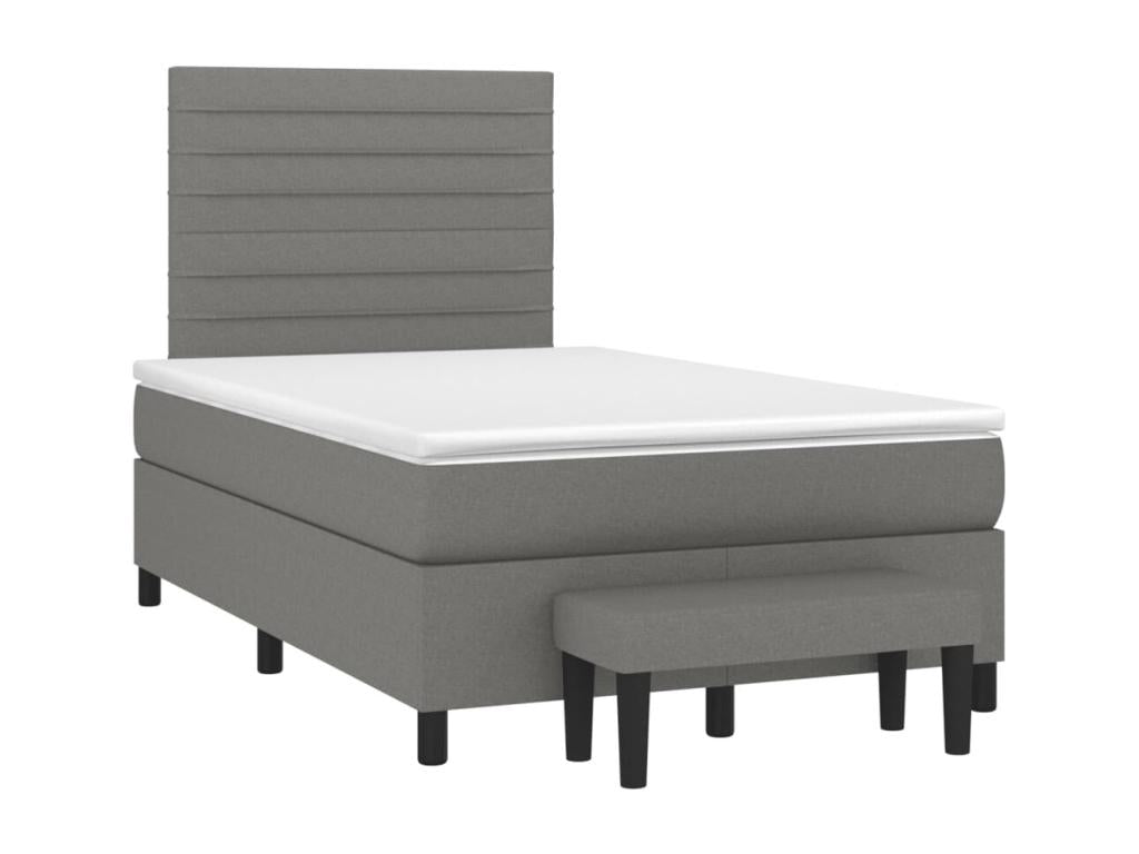 Laviecasa bed base with dark grey mattress 120x190 fabric EMBU33585