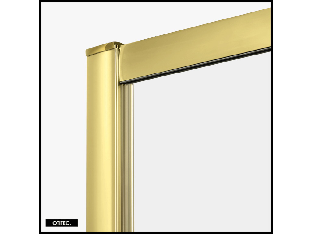 Sliding Shower Door with Side Panel - 70x100x200 - LIGHT GOLD - PREMIUM