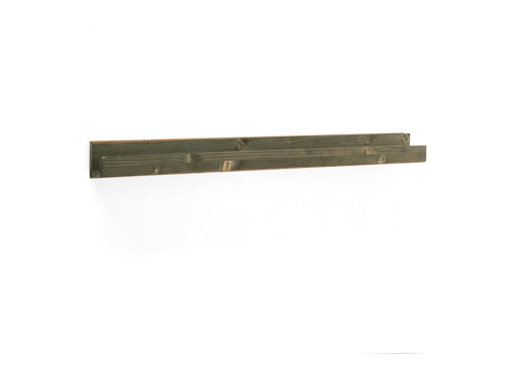 Pack of 4 floating shelves in green pine wood, 100x7cm - Meublori