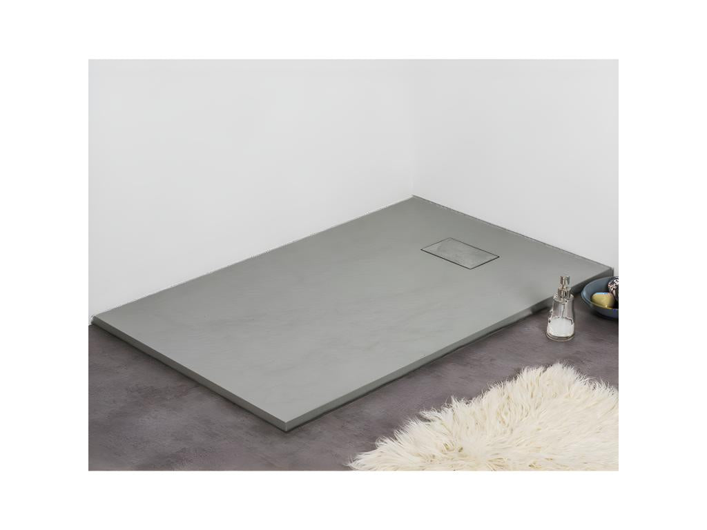 Extra-flat 90x180 cm Meubiana shower tray in Meubiana slate grey surface