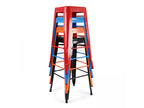 Meublori shiny metal bar stool
