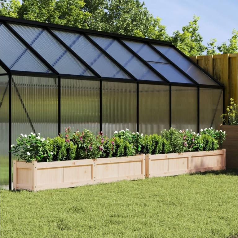 2-piece planters made of solid pine wood