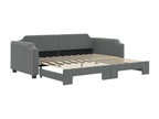 Daybed with pull-out bed, dark grey, 90x200 cm (mattress not included)