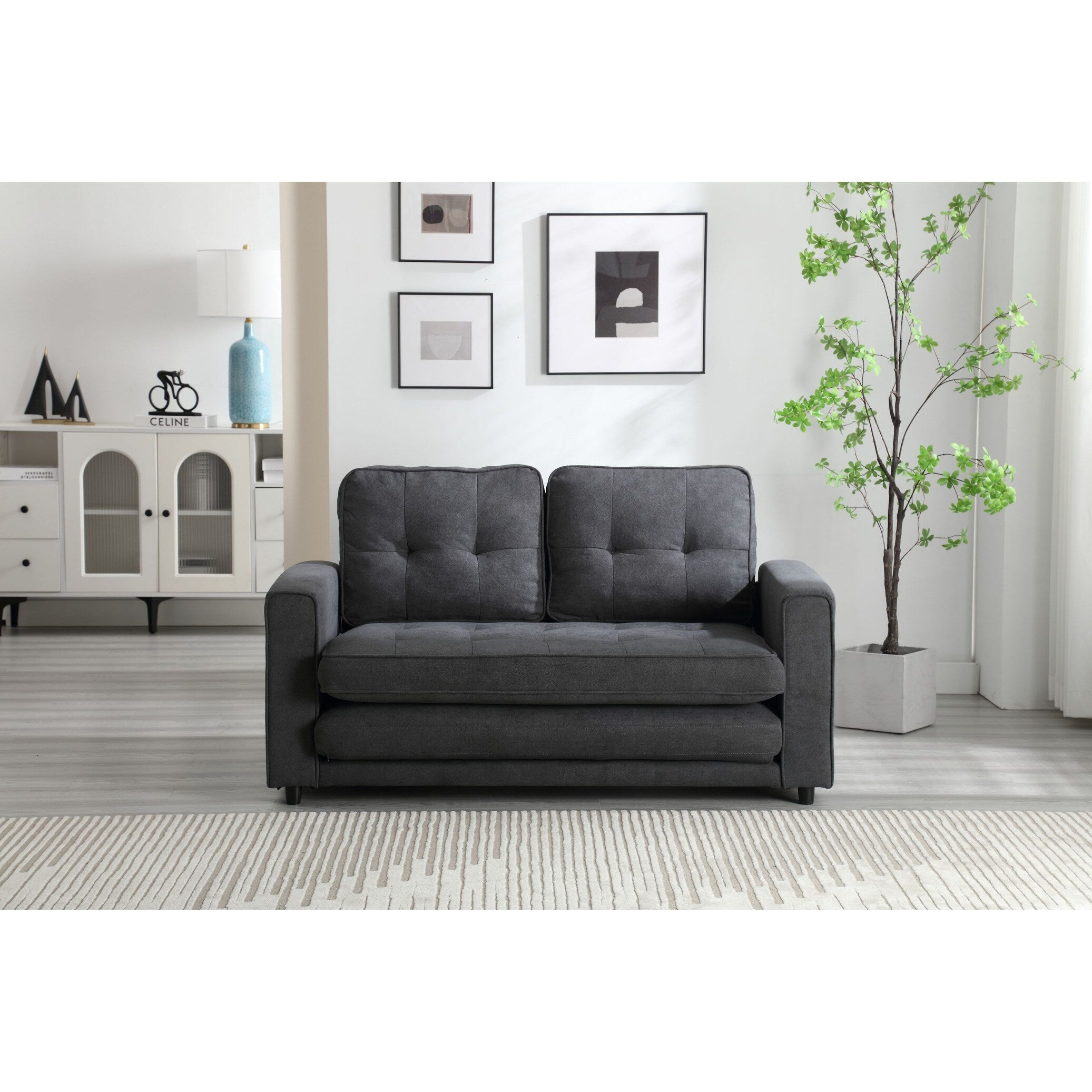 3 Fold Convertible Futon Couch Sleeper Sofa Bed