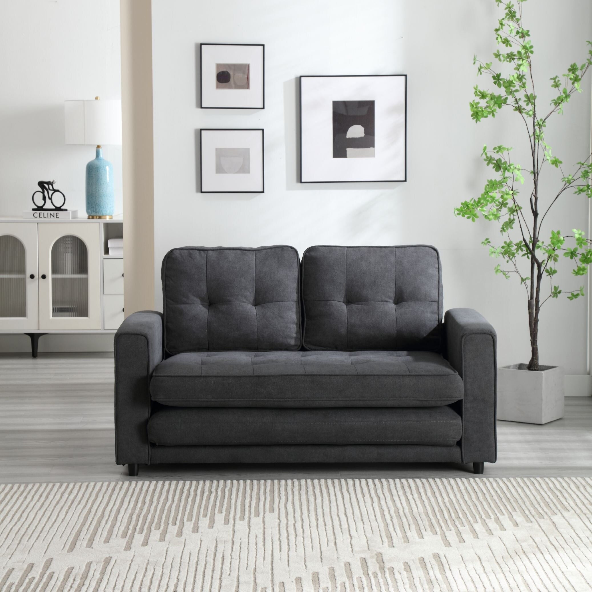 3 Fold Convertible Futon Couch Sleeper Sofa Bed