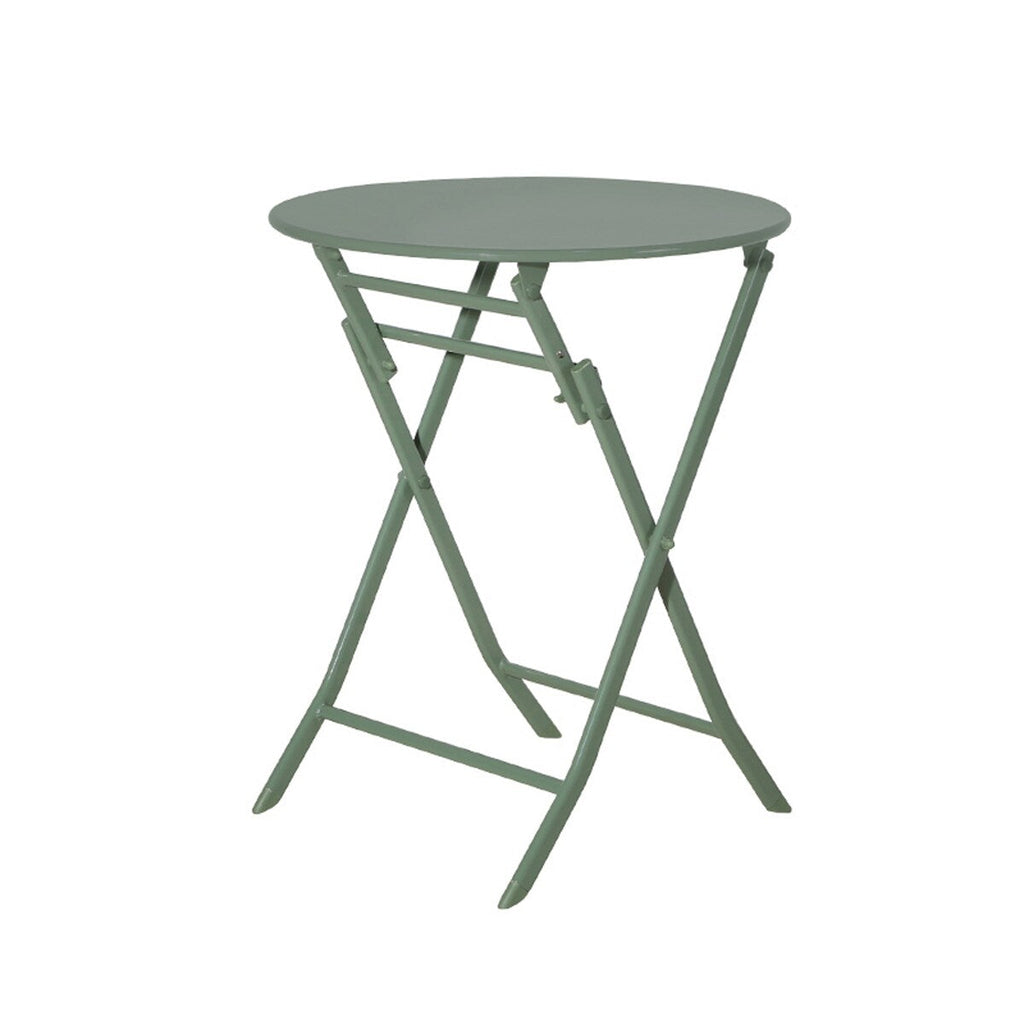 3-Piece Minimalist Patio Bistro Set of Foldable Round Table & Chairs - 3-Piece-Patio-Bistro-Set