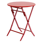 3-Piece Minimalist Patio Bistro Set of Foldable Round Table & Chairs - 3-Piece-Patio-Bistro-Set