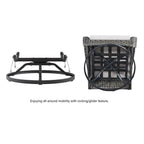 Gymojoy 3 Piece Outdoor Wicker Swivel Rocker with Cushion & Table