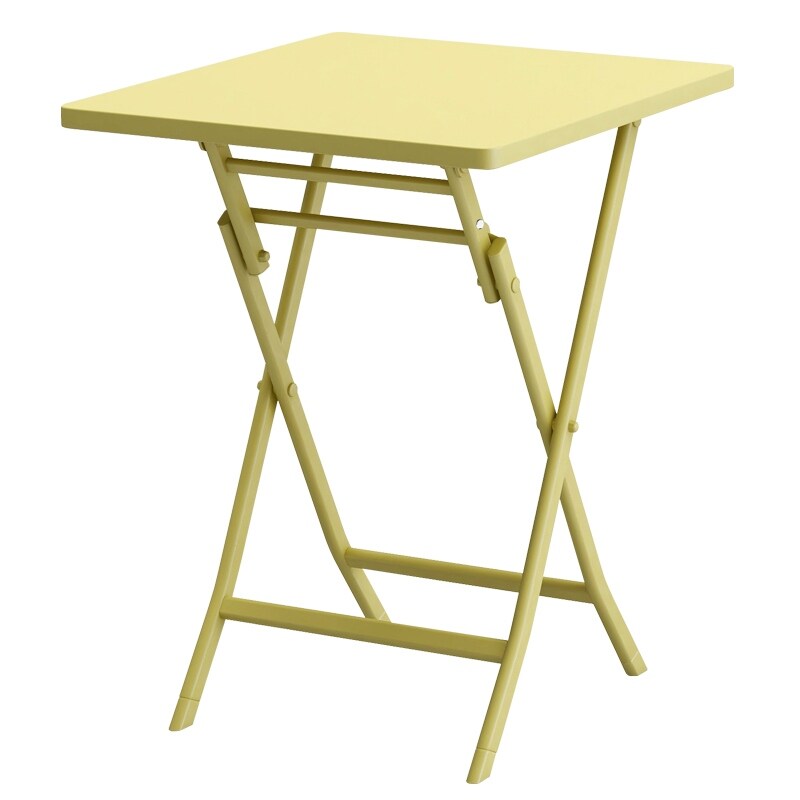 3 Piece Patio Minimalist Bistro Set Foldable Square Table & Chairs - 3-Piece