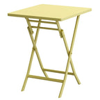 3 Piece Patio Minimalist Bistro Set Foldable Square Table & Chairs - 3-Piece