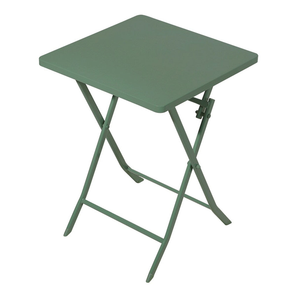 3 Piece Patio Minimalist Bistro Set Foldable Square Table & Chairs - 3-Piece