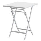3 Piece Patio Minimalist Bistro Set Foldable Square Table & Chairs - 3-Piece