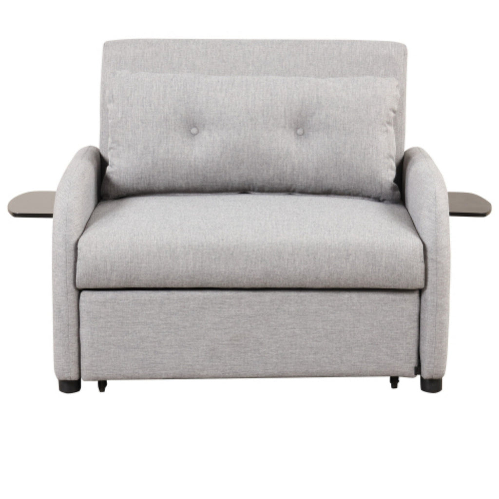 3-in-1 Pull-Out Sofa Sleeper with Collapsible Wing Table & USB Ports by Harper&Bright Designs