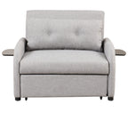 3-in-1 Pull-Out Sofa Sleeper with Collapsible Wing Table & USB Ports by Harper&Bright Designs