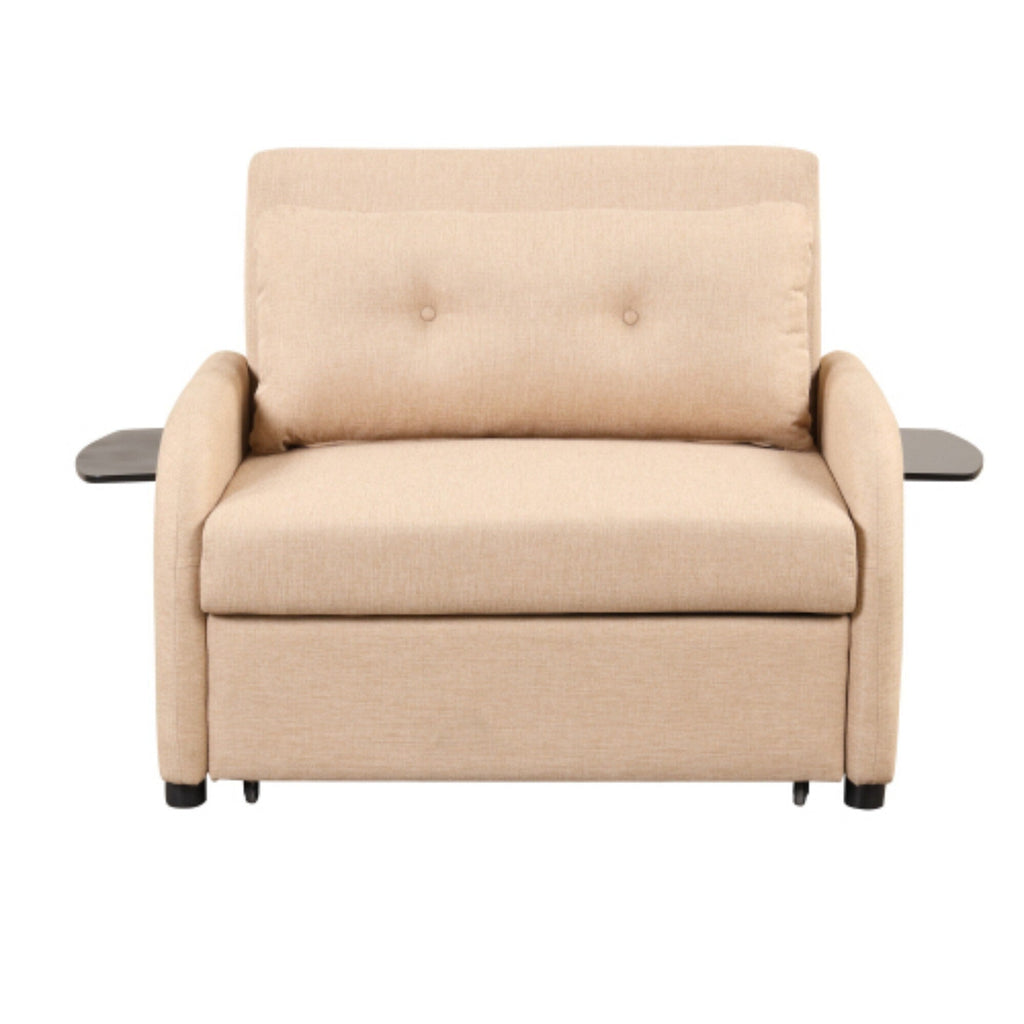 3-in-1 Pull-Out Sofa Sleeper with Collapsible Wing Table & USB Ports by Harper&Bright Designs