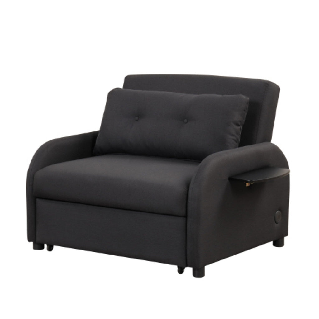 3-in-1 Pull-Out Sofa Sleeper with Collapsible Wing Table & USB Ports by Harper&Bright Designs