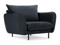 Meublori - Meublori armchair in dark blue velvet - 97x94x95cm