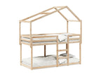 Bunk bed with roof, 90x190 cm, solid pine wood