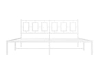 Metal bed frame with white headboard, 183x213 cm