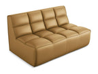 Modular 2-seater sofa in faux leather - Meublori