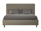 Meublori Upholstered Storage Bed 160x210 Cappuccino Faux Leather