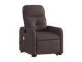 Dark Brown Fabric Reclining Massage Chair