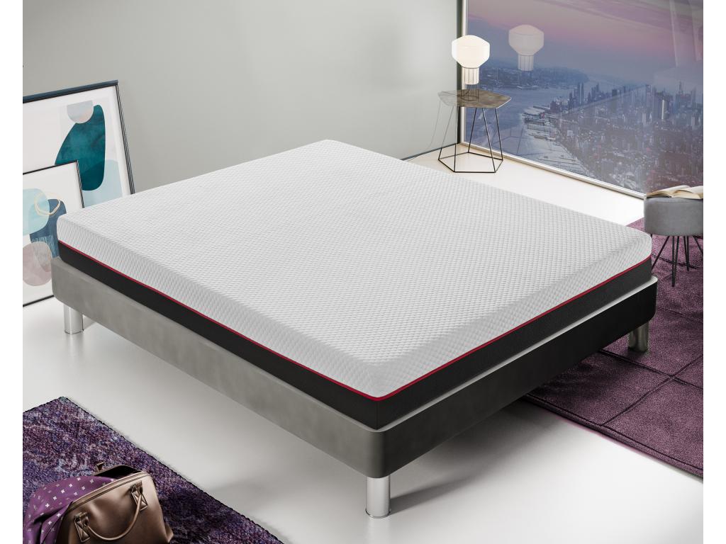 Meublori Foam Mattress 20 cm high - 2 layers, removable cover, 80x190 cm