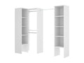 Meublori Corner Wardrobe Structure, Open Corner Hanger, 226x79x186 cm, White